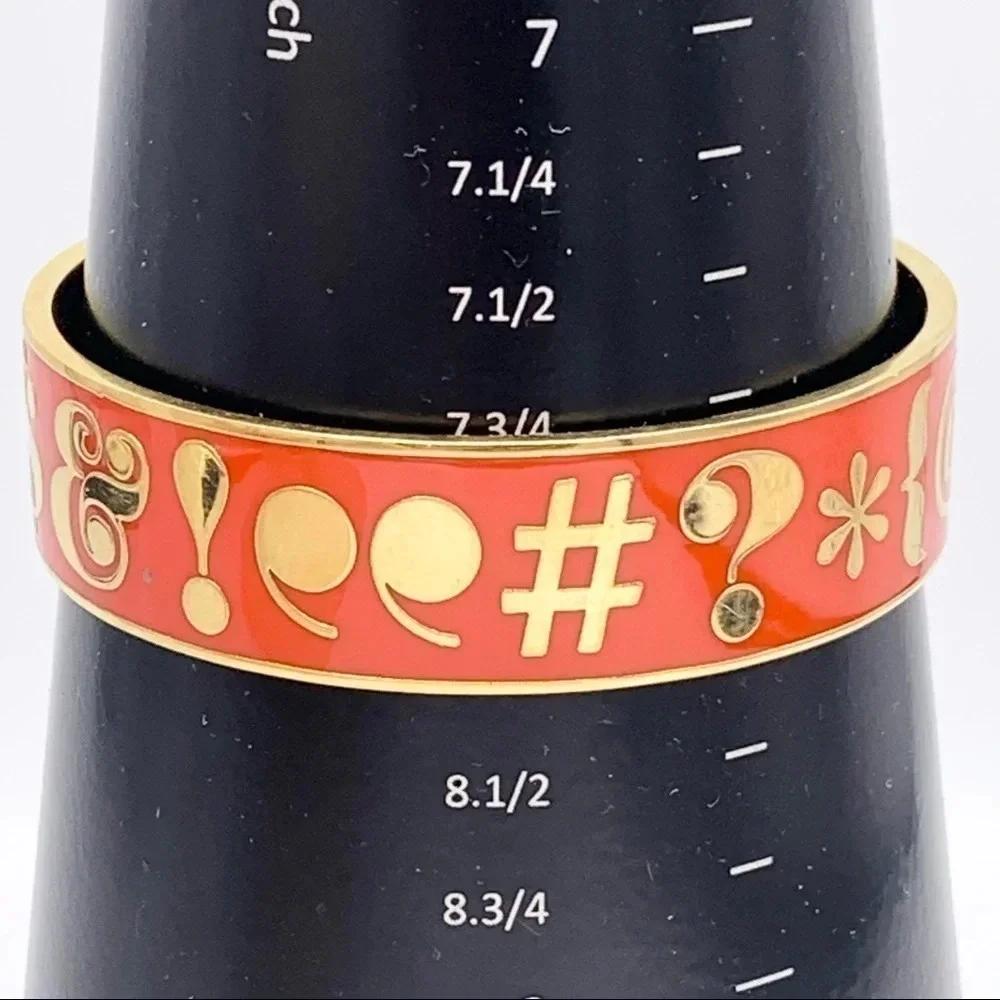 Kate Spade Pardon My French Red Orange Bangle Bracelet